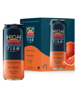High Rise d9 Seltzer Blood Orange, 10mg THC Seltzer (4-pack)
