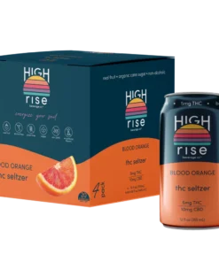 High Rise d9 Seltzer Blood Orange, 5mg THC Seltzer (4-pack)