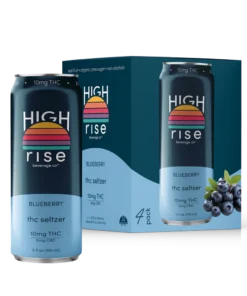 High Rise d9 Seltzer Blueberry, 10mg THC Seltzer (4-pack)
