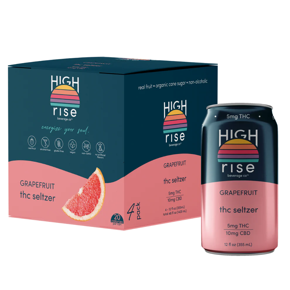 HighRiseGrapefruit5mgthcseltzer12oz4pack