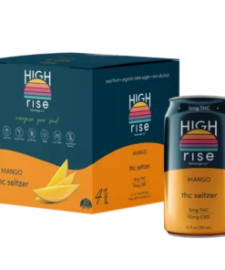 High Rise d9 Seltzer Mango, 5mg THC Seltzer (4-pack)