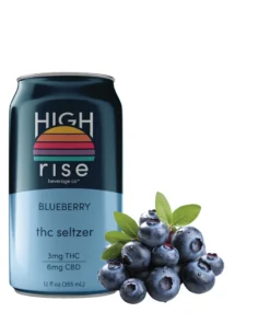 High Rise d9 Seltzer Blueberry, 3mg THC Seltzer (4-pack)