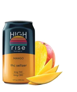 High Rise d9 Seltzer Mango, 3mg THC Seltzer (4-pack)